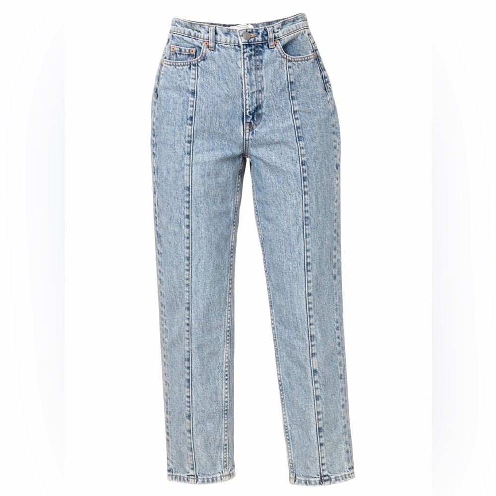 & Other Stories center seam straight leg jeans, size 25